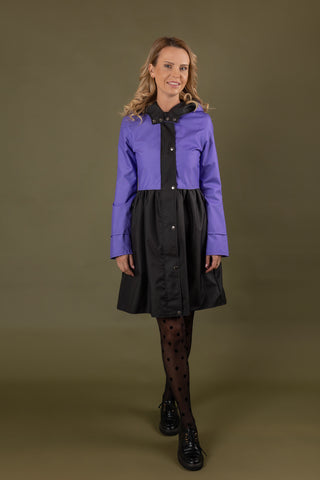 Purple + Black raincoat by Colorfall Raincoats