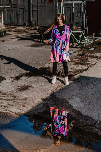 Softshell Raincoat / Flower print