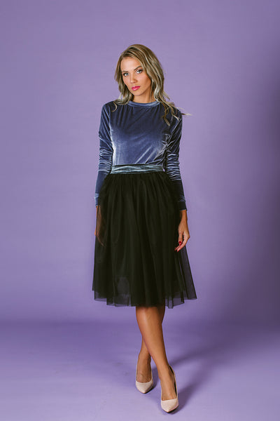 Dress with Removable Tull skirt