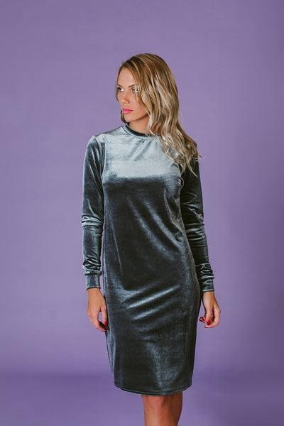 Dress with Removable Tull skirt / Gray