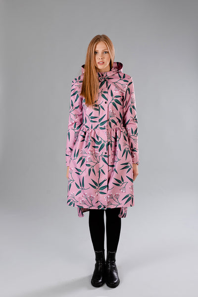 Pink Raincoat with Rowan print / tale