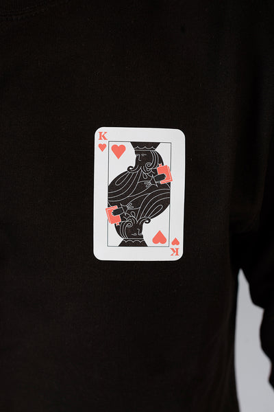 Black Sweater with King of Hearts