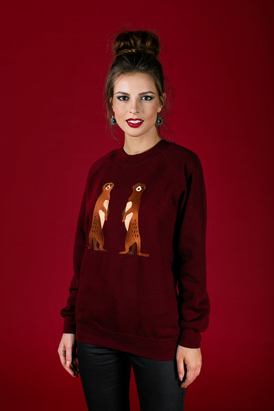 Bordo Sweater with Suricates embroidery