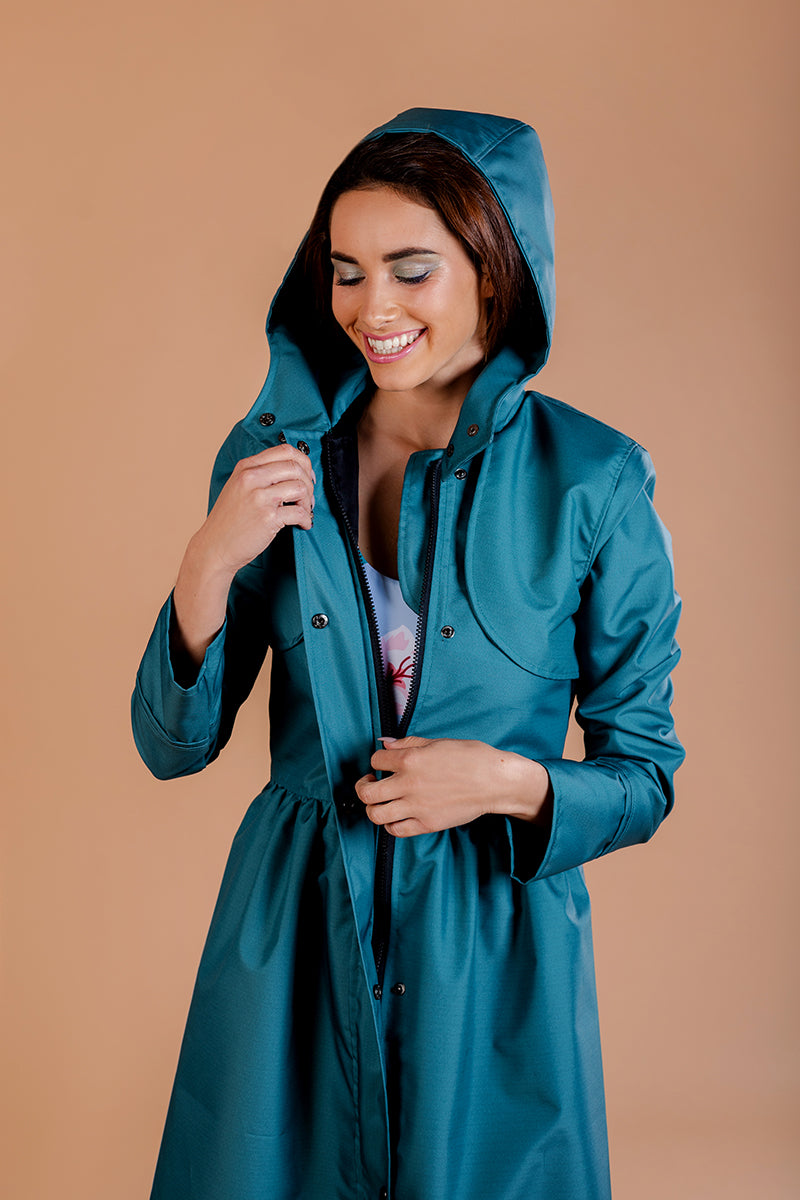 Gray - Green Sosftshell raincoat / Tale