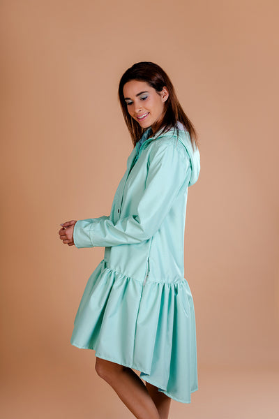 Mint Green raincoat / Trapeze