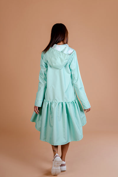 Mint Green raincoat / Trapeze