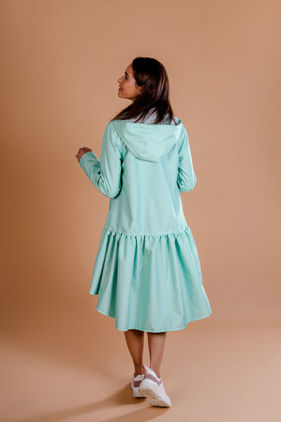 Mint Green raincoat / Trapeze