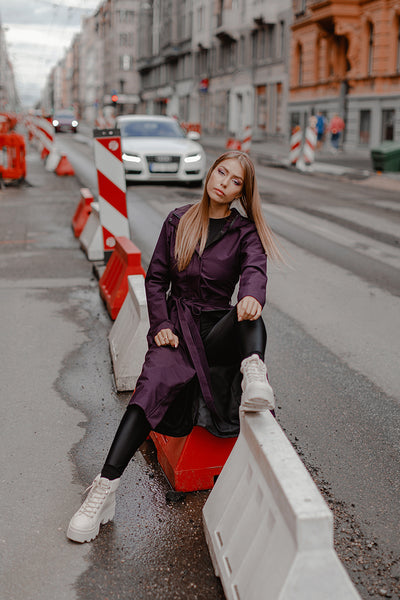 Softshell raincoat / Dark Burgundy / Classy