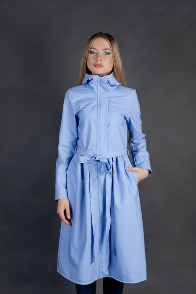 Softshell raincoat / Light Purple-Blue / Classy