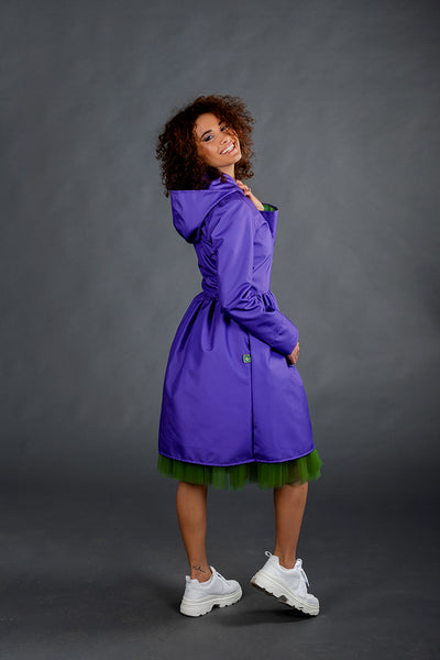 Purple raincoat / Dress cut