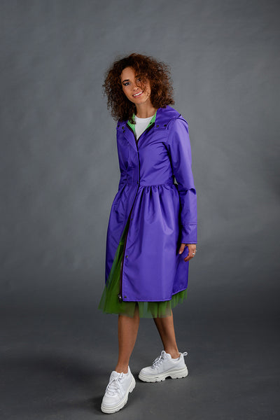 Purple raincoat / Dress cut